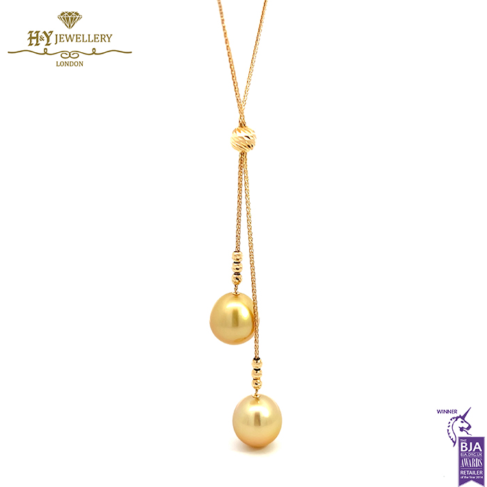Yellow Gold South Sea Pearl Pendant -16415