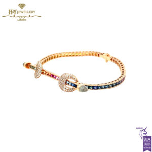 Ananya Chakra Tennis Wristwear Rose Gold, Sapphire, Diamond & Crystal - 0.85ct-16591