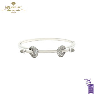 Ananya Chakra Icon Plain Wristwear White Gold , Crystal Quartz & Diamond - 1.10ct-16648