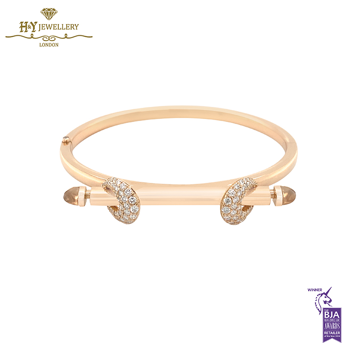 Ananya Chakra Icon Plain Wristwear Rose Gold, Crystal Quartz & Diamond - 1.10ct-0