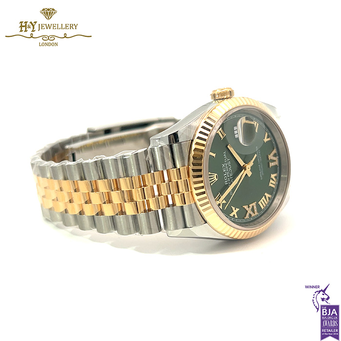 Rolex Datejust Oyster Steel & Yellow Gold Olive Green Dial - ref 126233-17114