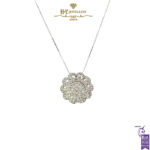 White Gold Round Brilliant Cut Diamond Pendant - 1.00ct-0
