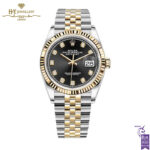 Rolex Datejust Oyster Steel & Yellow Gold Bright Black Dial - ref 126233-0