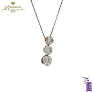 White Gold Brilliant Cut Diamond Pendant - 1.00ct-16854