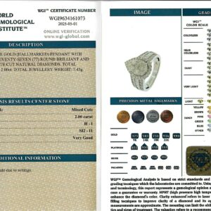 White Gold Brilliant Cut Diamond & Tapered Baguette Cut Diamond Ring - 2.00ct-17217