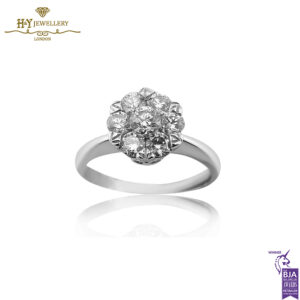 White Gold Brilliant Cut Diamond Ring - 0.76ct-17065
