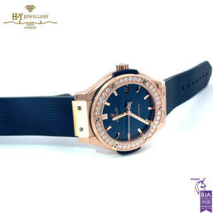 Hublot Classic Fusion King Gold Blue Diamonds Rose Gold - ref 565.OX.7180.RX.1204-17308