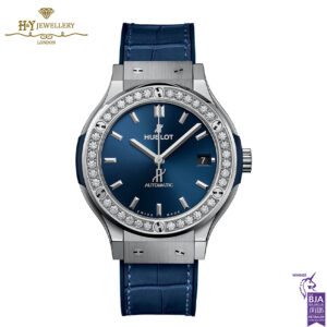 Hublot Classic Fusion Titanium Blue Diamonds - ref 565.NX.7170.LR.1204-0