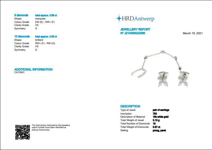 Flower Droplets Earrings & Cuff - 0.67ct-17508