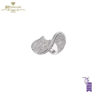 Diamond Wave Ring White Gold - 2.48ct-18216