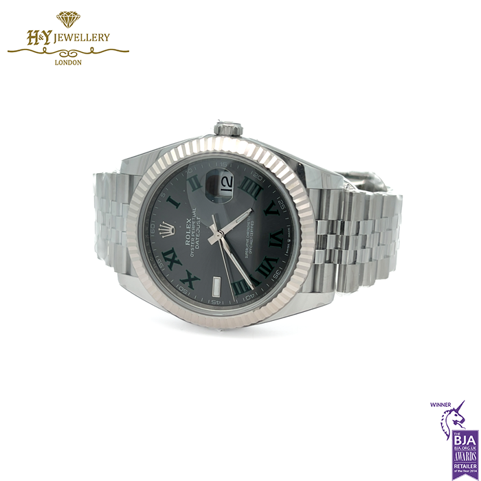 Rolex Datejust Slate Roman Gray Dial Stainless Steel & White Gold - ref M126334-0022-17800