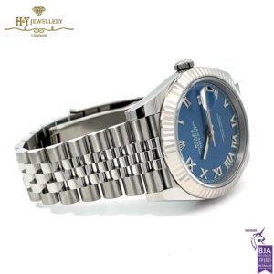 Rolex Datejust Azzurro blue Roman Dial Stainless Steel & White Gold - ref M126334-0026-17582