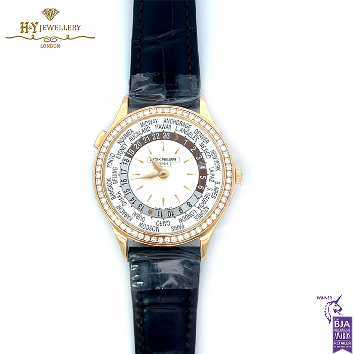 Patek Philippe World Time Rose Gold Diamond Bezel {DISCONTINUED} - ref 7130R-013-17704