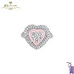 Heart Pinky White Gold Ring with Diamond - 1.48ct-0