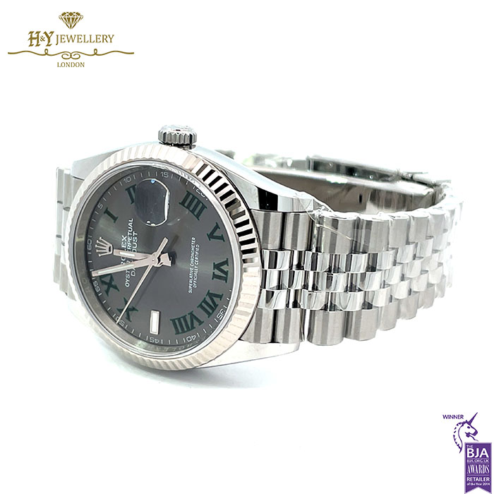 Rolex Date Just Slate Grey Dial Stainless Steel & White Gold - Ref M126234-0045-17934
