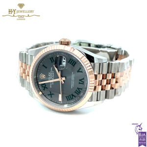 Rolex Date Just Slate Grey Dial Stainless Steel & Rose Gold - Ref M126231-0029-17935