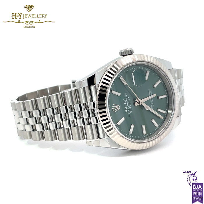 Rolex Date Just Mint Green Dial Stainless Steel & White Gold - ref M126334-0028-18070