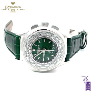 Patek Philippe Complications World Time Green Opaline Dial Platinum - ref 5930P-001-18190