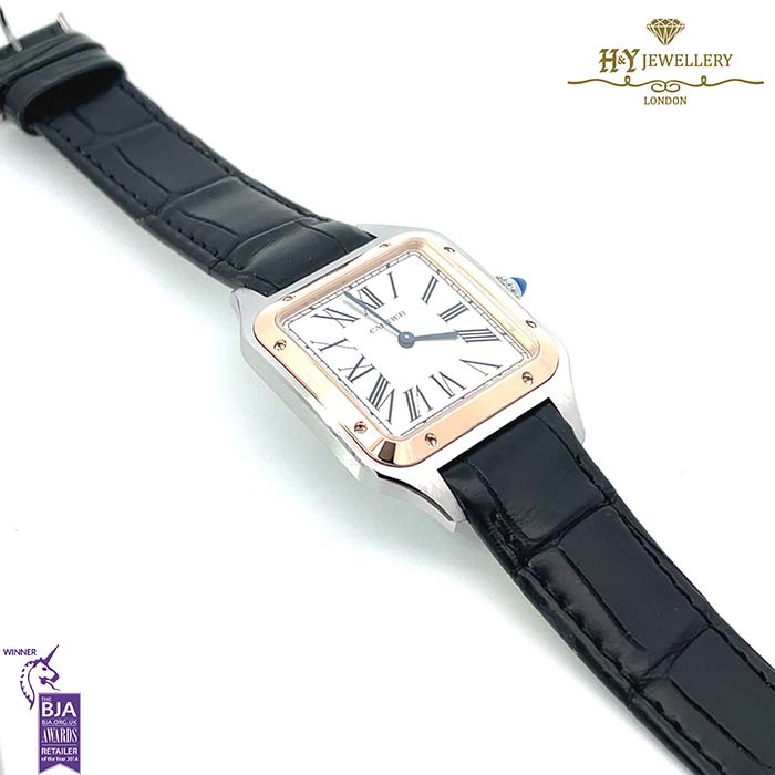 Cartier Santos-Dumont Watch Steel & Rose Gold - ref W2SA0037-18240