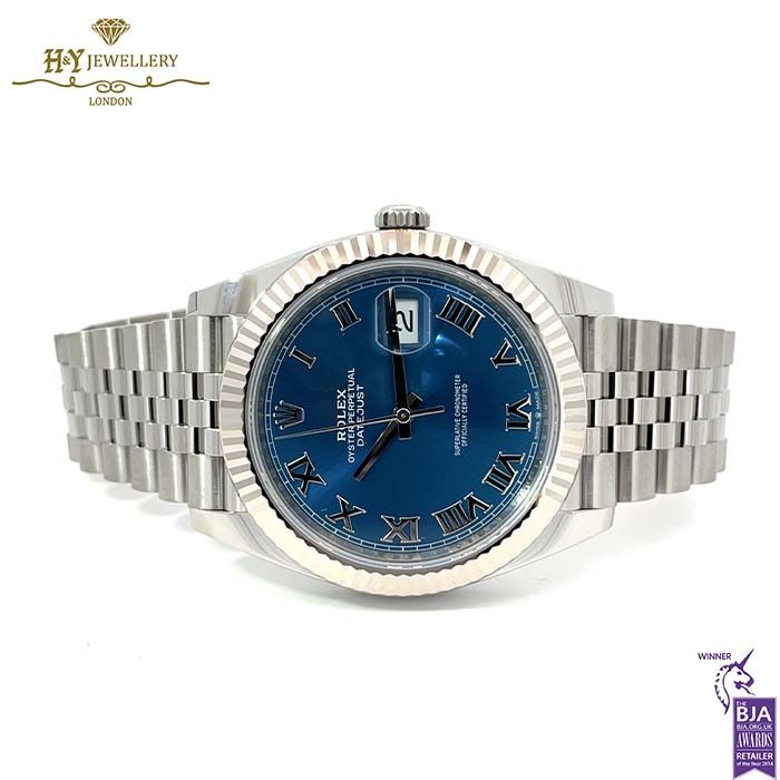 Rolex Datejust Azzurro blue Roman Dial Stainless Steel & White Gold - ref M126334-0026-18226