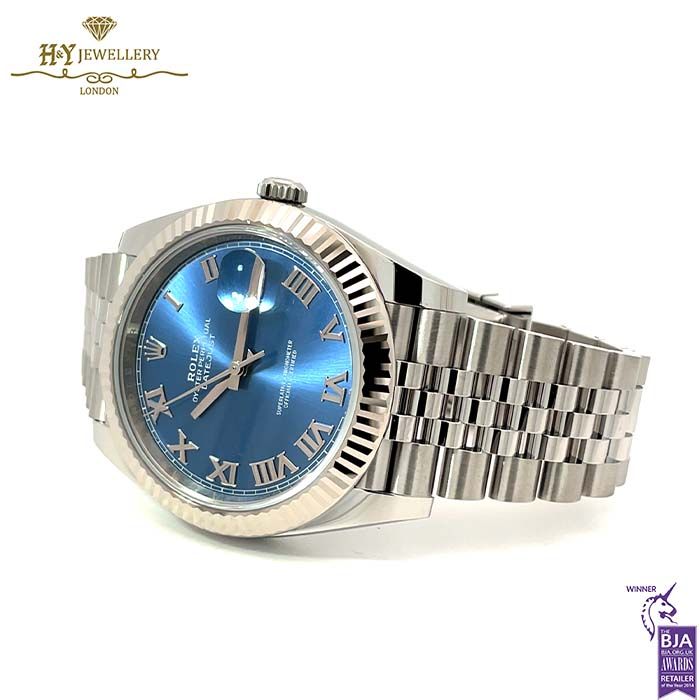 Rolex Datejust Azzurro blue Roman Dial Stainless Steel & White Gold - ref M126334-0026-18227