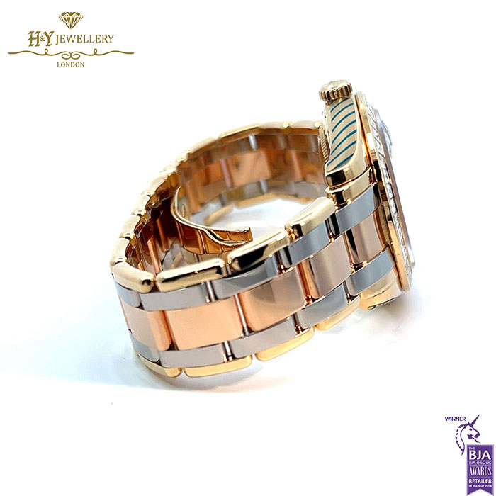 Rolex Day-Date Yellow White & Rose Gold with Diamond & Ruby {DISCONTINUED} - ref 18959BR-18258