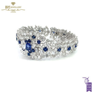 White Gold Mix Shape Diamonds & Sapphire - 33.60CT - Image 2