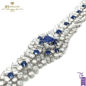 White Gold Mix Shape Diamonds & Sapphire - 33.60CT - Image 3