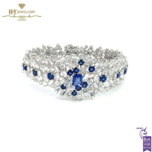 White Gold Mix Shape Diamonds & Sapphire - 33.60CT - Image 1